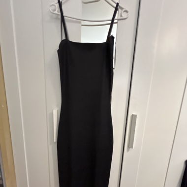 Etui Kleid Schwarz /Grau