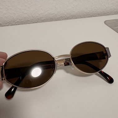 Occhiali da sole ovali oro