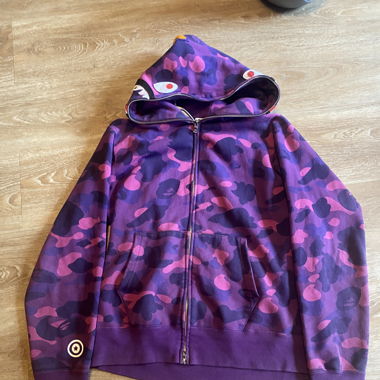 Purple BAPE shark jacket 