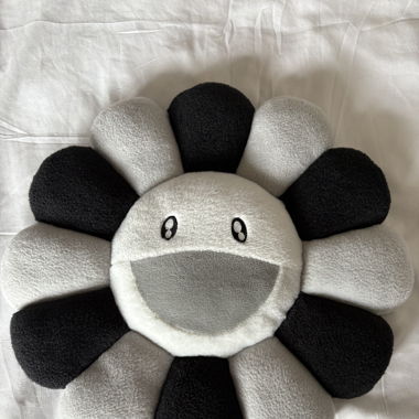 Peluche Fleur Noir & Blanc Style Takashi Murakami