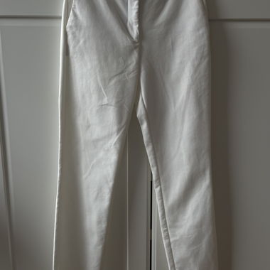 white Zara fabric trousers