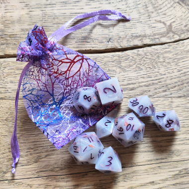 Set de dés JDR artisanaux neufs 