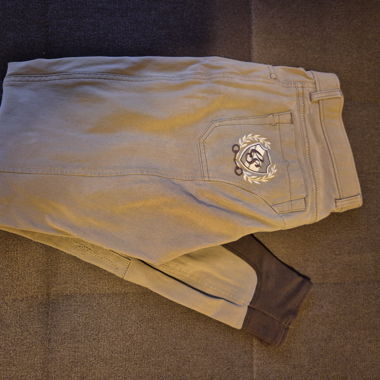 Pantaloni da equitazione beige con grip totale, tg. 38