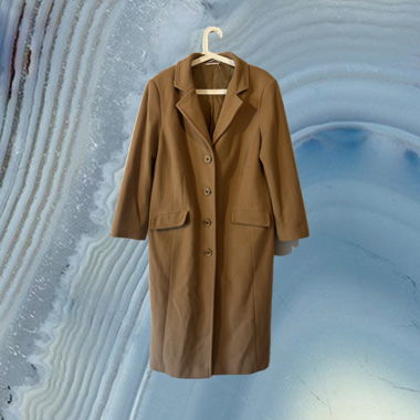 Beige Vintage Wintermantel