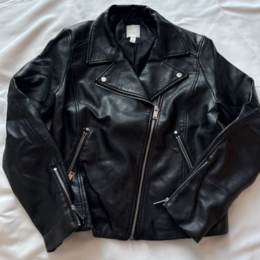 Giacca in ecopelle nera H&M