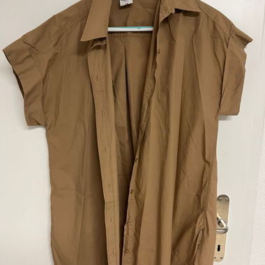 Robe-chemise beige