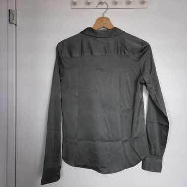 satinbluse dunkelgrün
