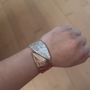 Armreif in Silber und Gold