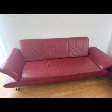 2 Divani in Pelle Rossa