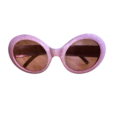 pink glitter glasses