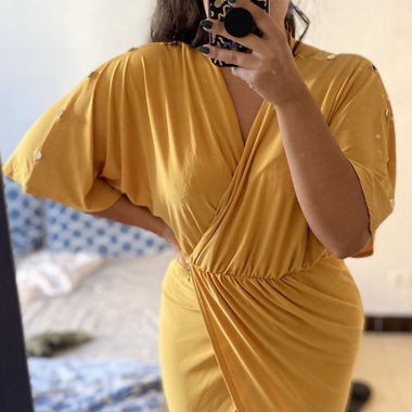 Robe de soirée jaune 