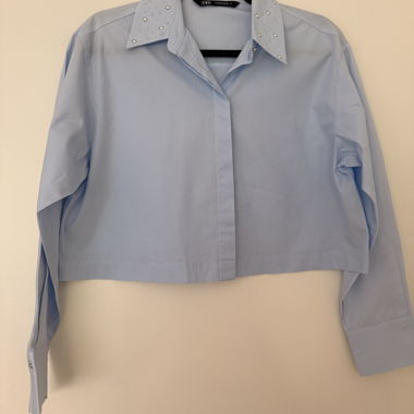 Camicia ZARA azzurro chiaro