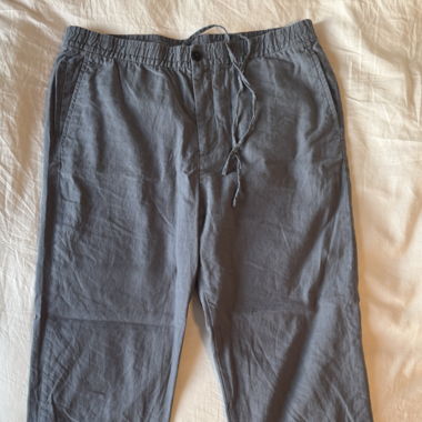 Dunkelblaue Leinenhose H&M