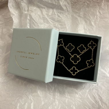 Clover Set BLACK - 18k vergoldet