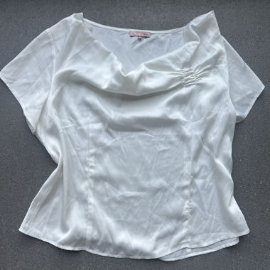 Blusa bianca fluida vintage