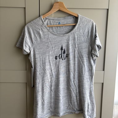 T-shirt ODLO in merino da donna grigio