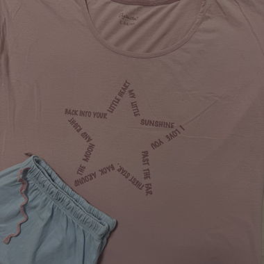 Pyjama-Set rosa und blau