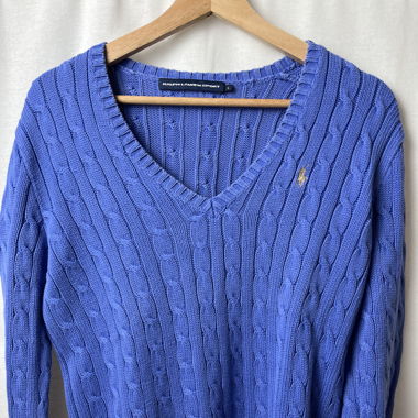 Pull Ralph Lauren torsadé vintage