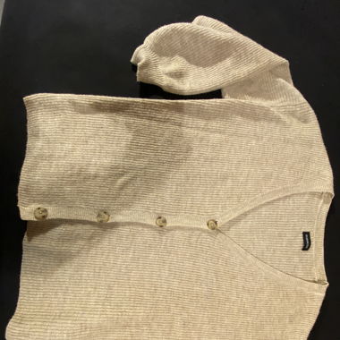 beige Strickjackd
