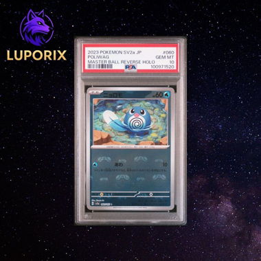 Pokemon PSA 10 Poliwag 060/165 Master Ball