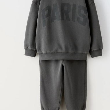 Dark Grey Kids Tracksuit Set