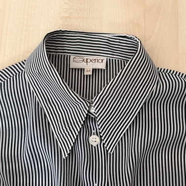 Camicia vintage a righe maniche corte