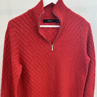 Knitted dress, red