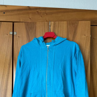 Turquoise Blue Hoodie Sweat Jacket