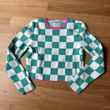 Sweat ZARA à carreaux - Grösse M