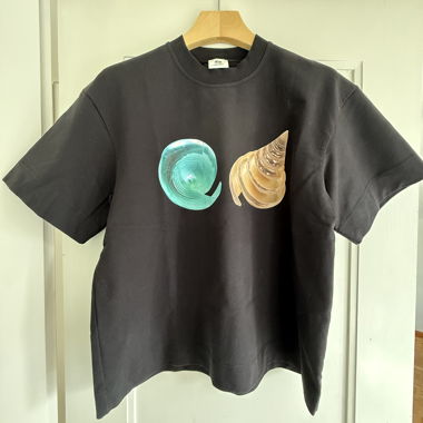 Schwarzes T-Shirt von H&M Studio aus dickem Baumwollstoff - Grösse M