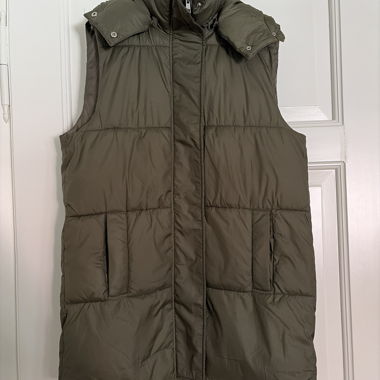 Olive quilted vest