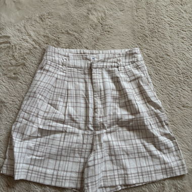 Stradivarius Plaid Shorts