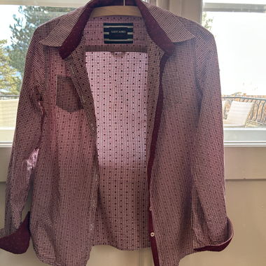 SAINT JAMES vichy shirt bordeaux