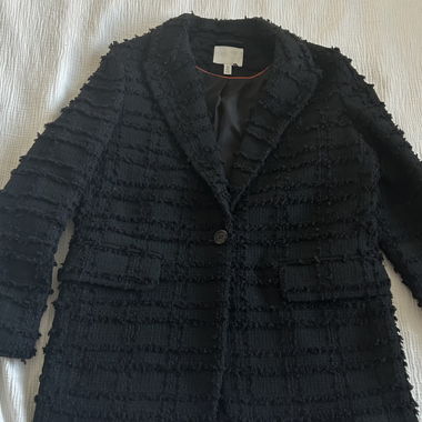 Blazer noir à texture