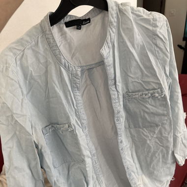 Fashion Style Shirt. Light Denim Color