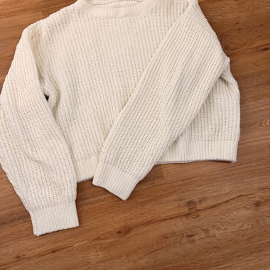 Pull en maille blanc