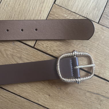 Brown Belt with Gold Buckle