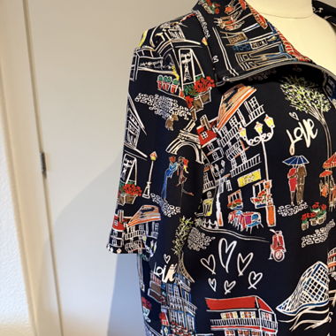 Abito Paris stampato con marchio Joseph Ribkoff