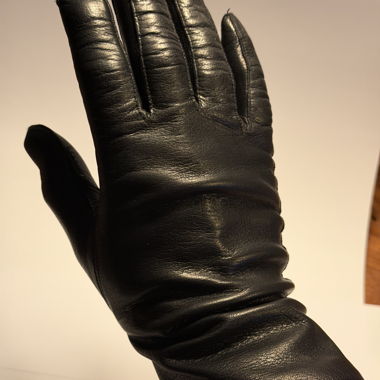 Lederhandschuhe, Dunkelbraun, Gr. 7½