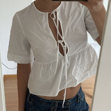 ganni dupe blouse