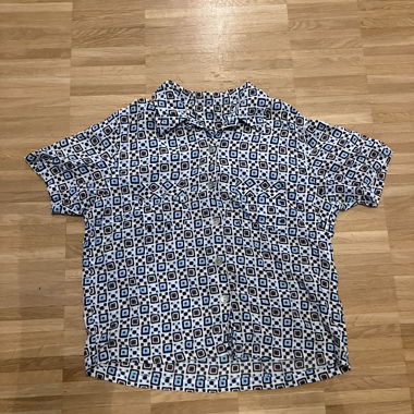 Patterned Button Up TShirt