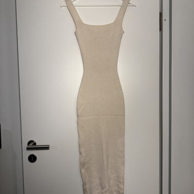 Vestito midi a coste beige H&M