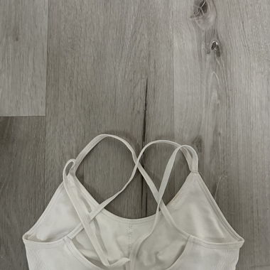 NVGTN White Flourish Seamless Bra