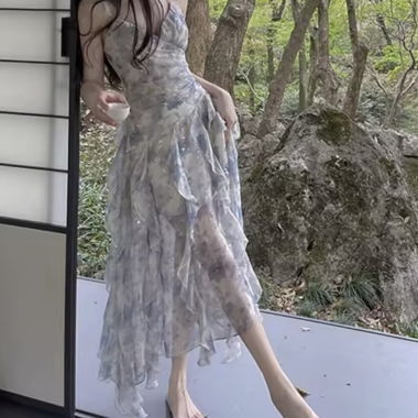 Kleid Blau Weiss 