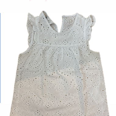 Top sans manches broderie anglaise blanc Pieces XS