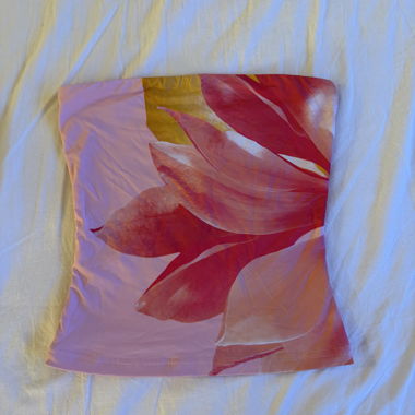 Top tube floreale rosa