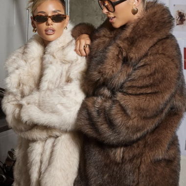 Light Grey Faux Fur Coat