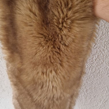Faux fur collar scarf