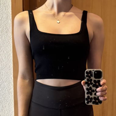 Schwarzes Cropttop Zara