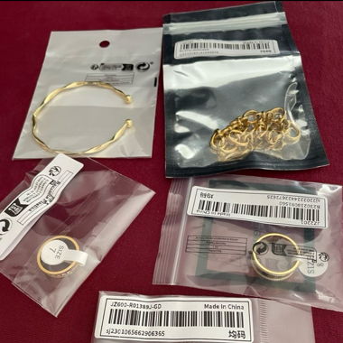 Stainless steel rings and bracelets - Never used  